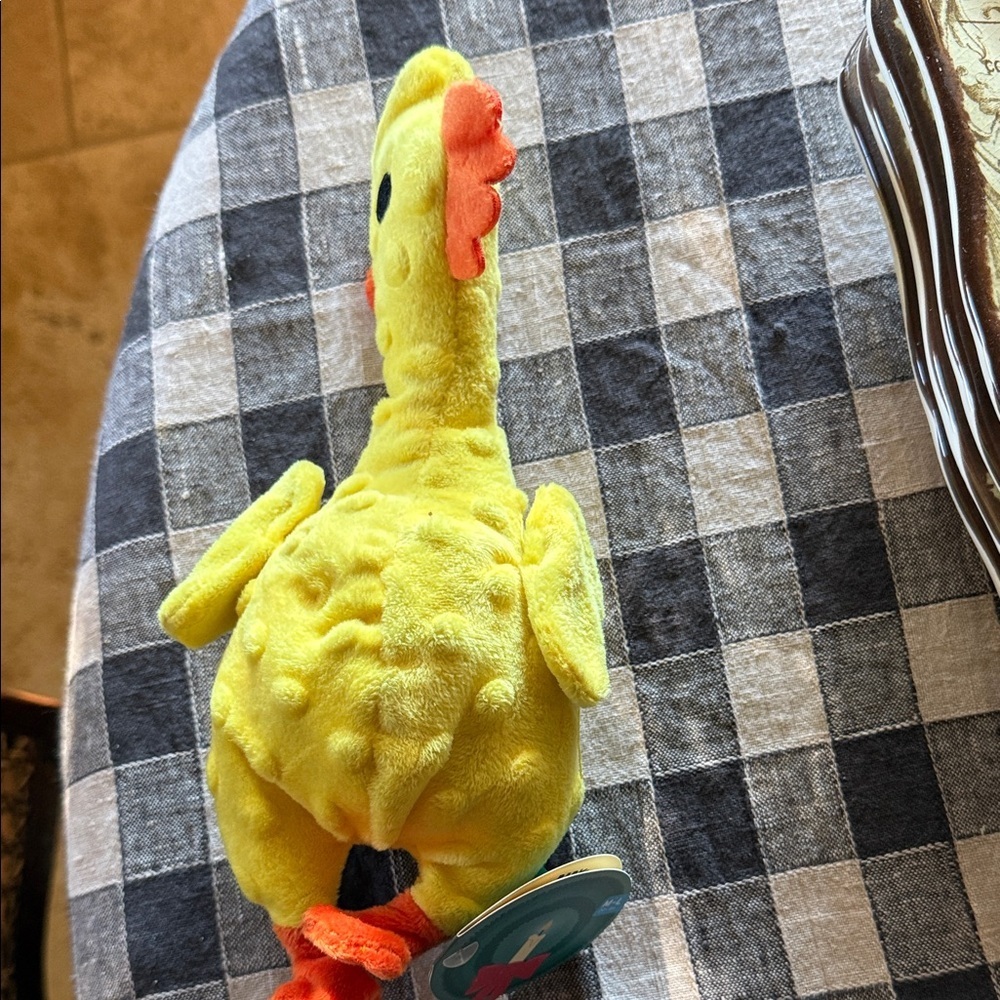 Sunny Yellow Chicken Plush Dog Toy